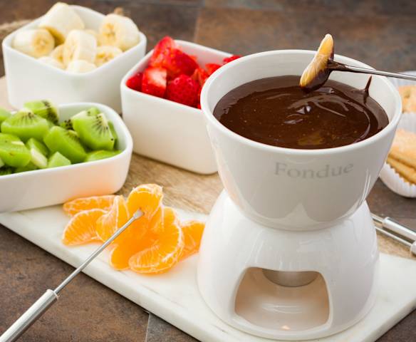 Fondue de chocolate a la naranja