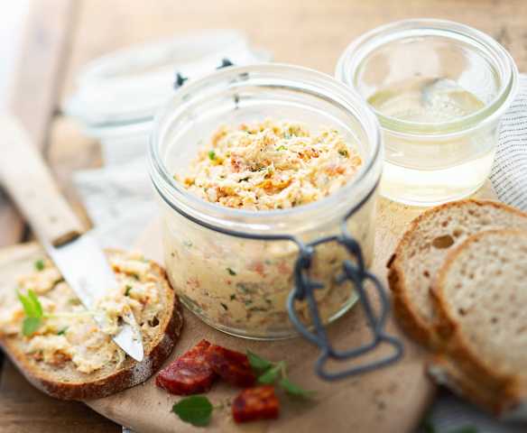 Rillettes de merlu et chorizo doux