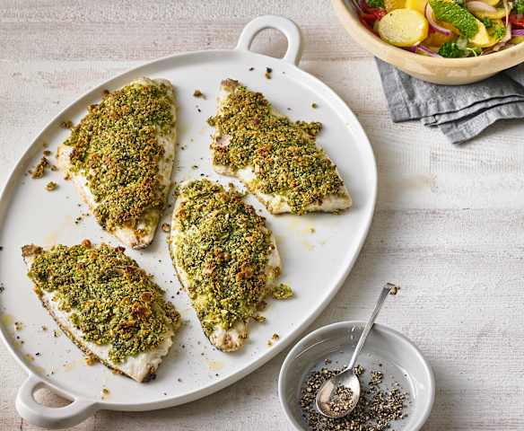 Gratinierte Dorade mit Kartoffelsalat