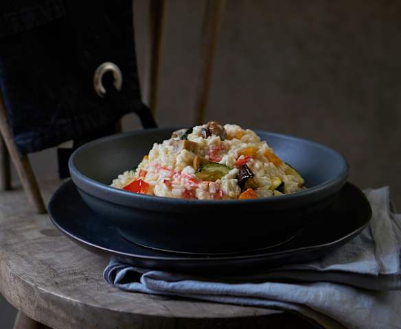 Risoto de legumes assados Risoto de legumes assados