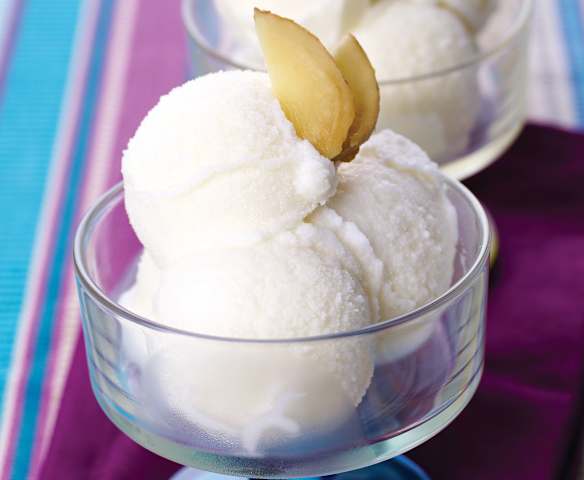 Gelado de limão com gengibre