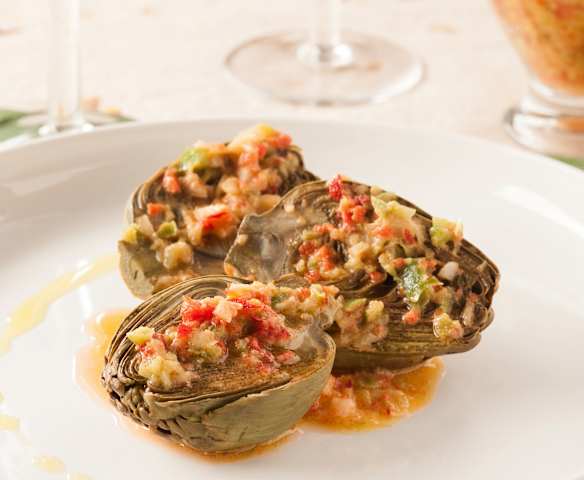 Alcachofas de Tudela con vinagreta al aroma de cítricos (Navarra)