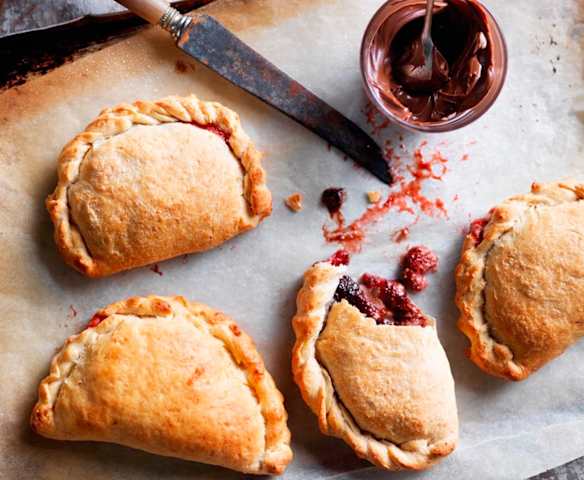 Strawberry chocolate calzones