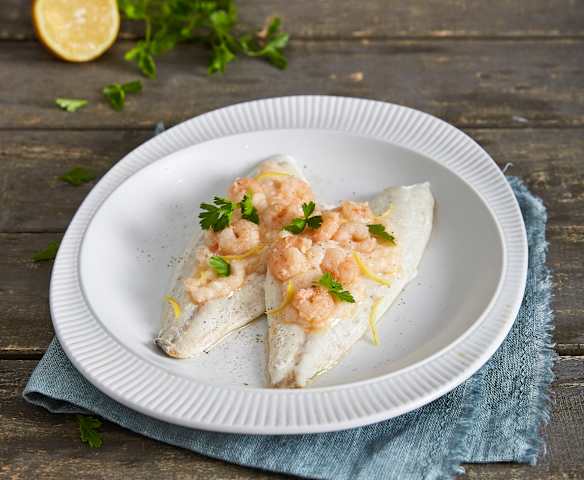 Orata sottovuoto agli agrumi con gamberi in salsa
