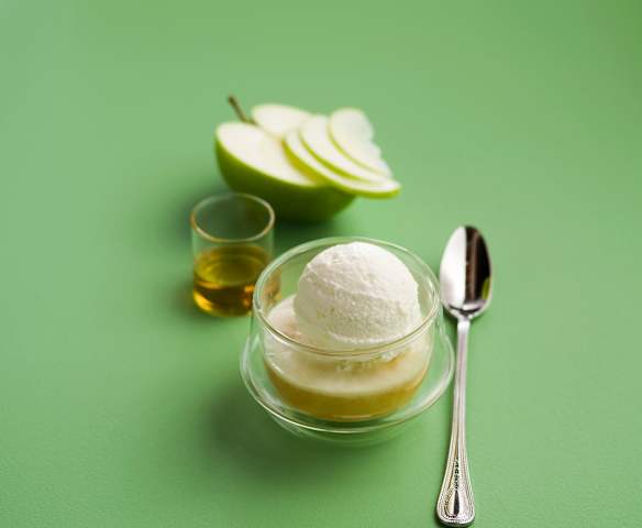Sorbet pomme verte et calvados