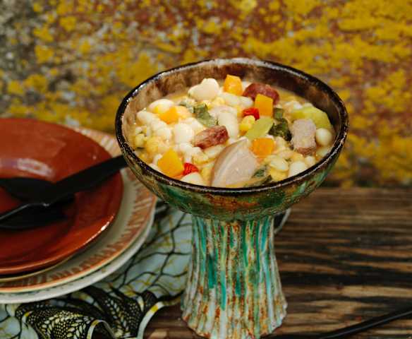 Cachupa au porc et aux haricots