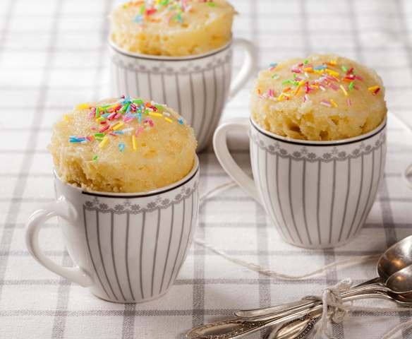 Mug cake au chocolat blanc