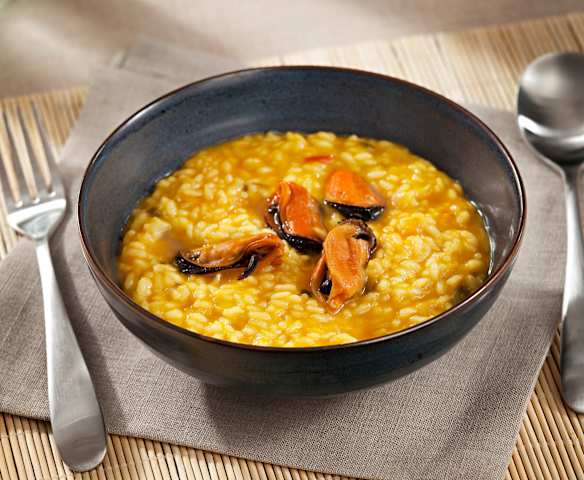 Arroz caldoso con mejillones
