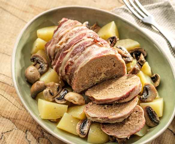 Hackbraten mit Pilzen