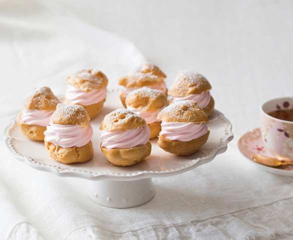 Gluten free choux puffs with Swiss meringue