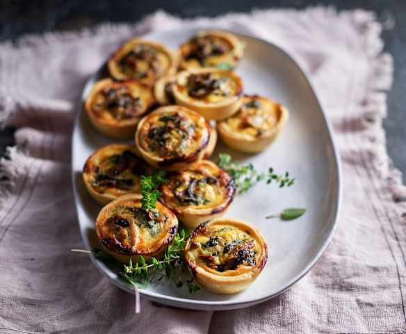 Mini quiche con anatra confit
