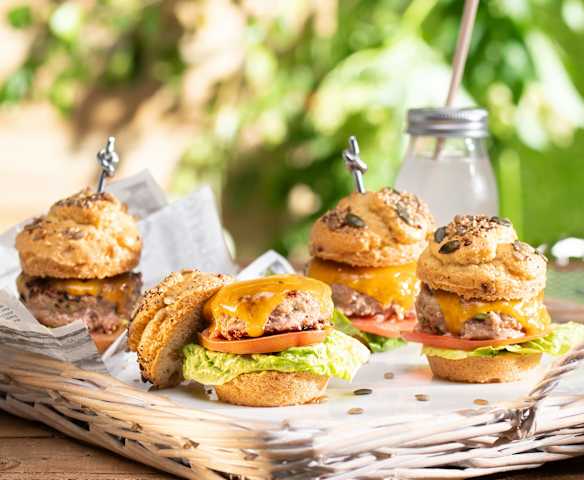 Hamburguesas keto con calabacitas