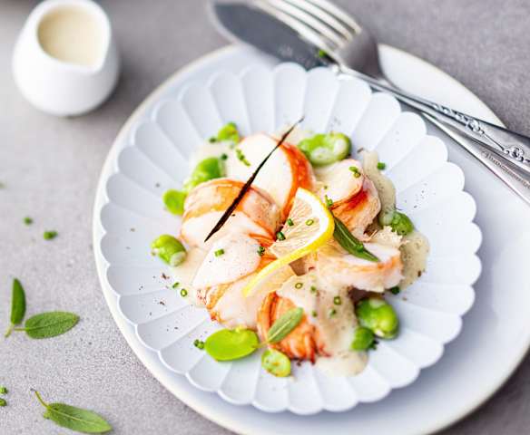 Queue de langouste, sauce vanille