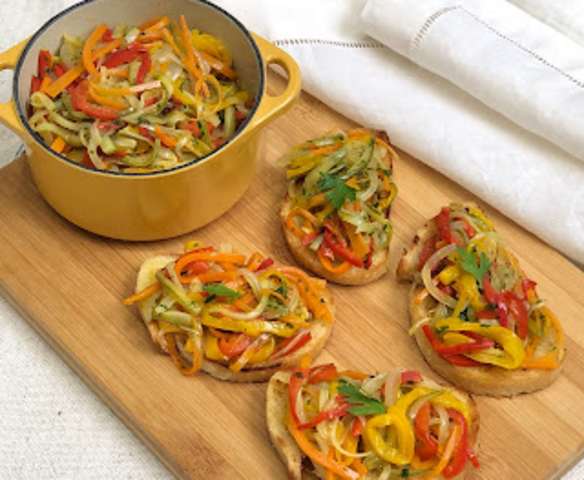 Bruschetta de legumes