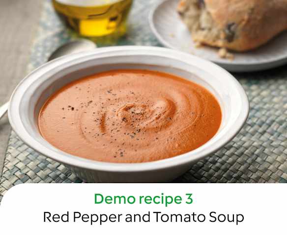 Demo Recipe 3 - Red Pepper and Tomato Soup Demo Recipe 3 - Red Pepper and Tomato Soup