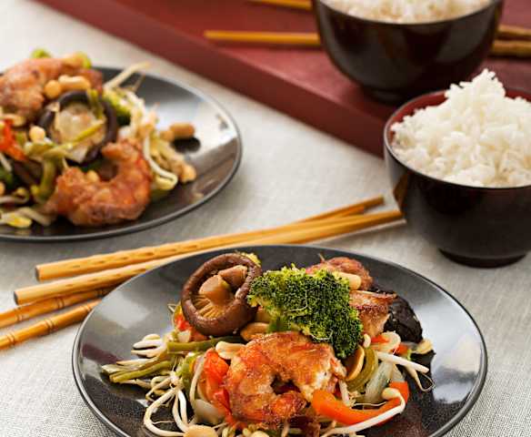 Chop suey ai gamberi