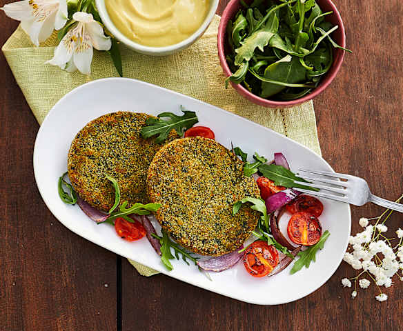 Burger ceci e rucola