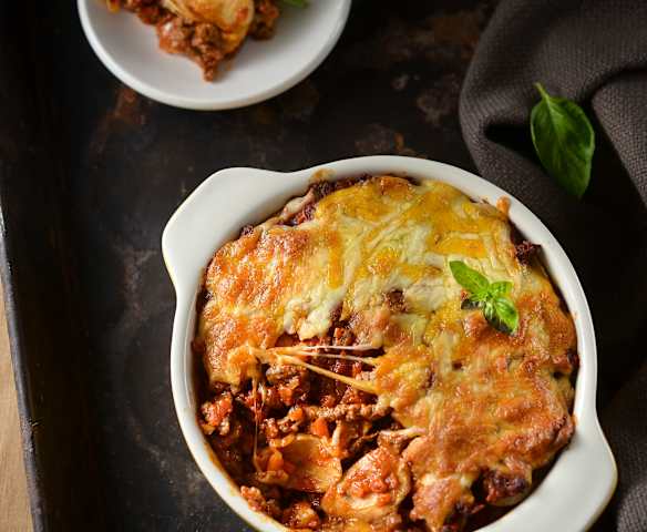 肉醬杏鮑菇千層麵