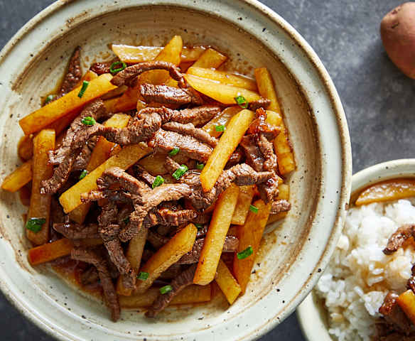 牛肉丝炒土豆条