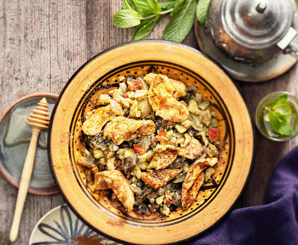 Tajine de poulet et légumes d'été