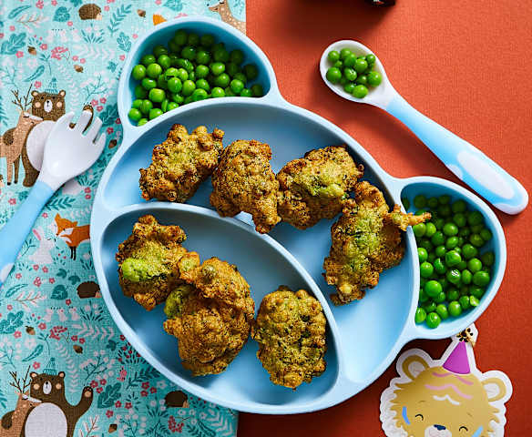 Frittatine di piselli con Feta