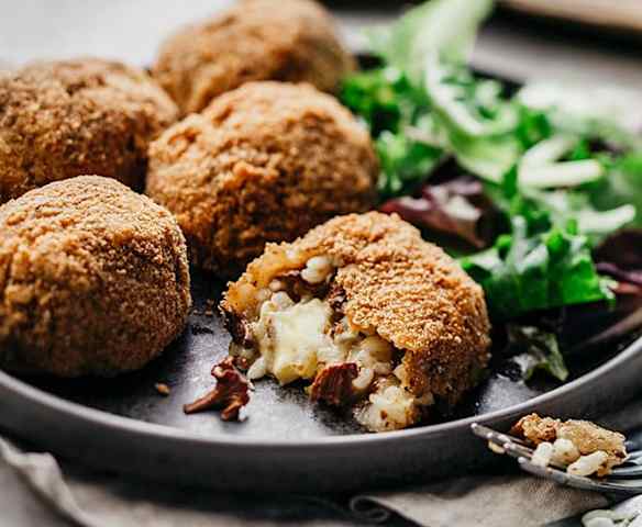 Arancini aux girolles et Mont-d'Or
