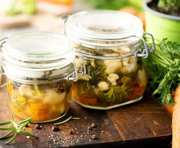 Verduras fermentadas en conserva