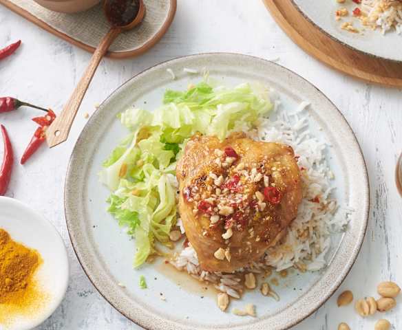 Pollo al estilo vietnamita con arroz jazmín (Cocción de arroz)