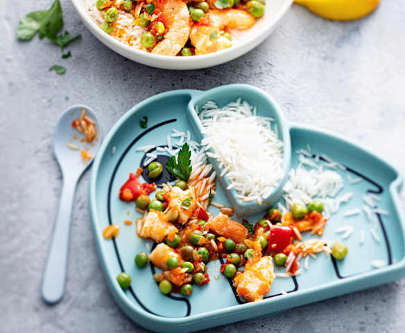 Baby-friendly Spiced Prawns and Rice