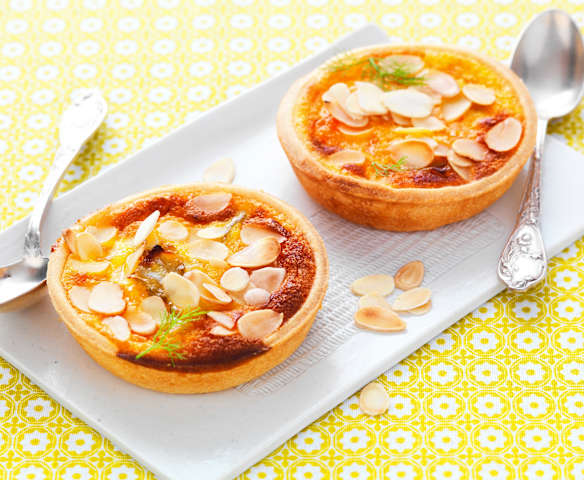 Tartelettes melon-fenouil sur pâte sablée à l'anis