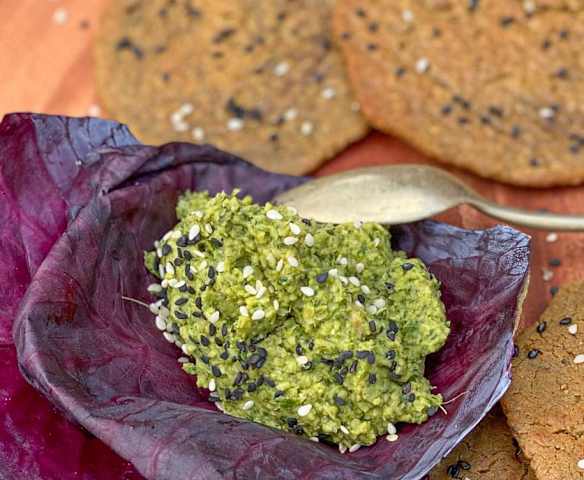 Húmus picante de ervilhas