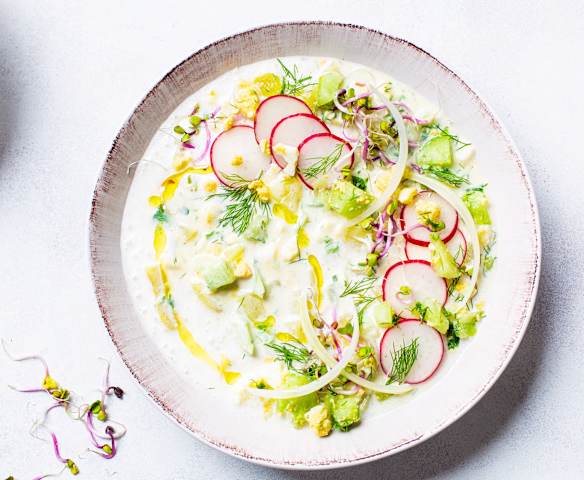 Crema fría de pepino (Okroshka)