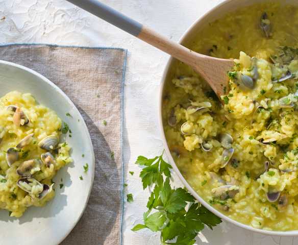 Arroz con coquinas de Huelva