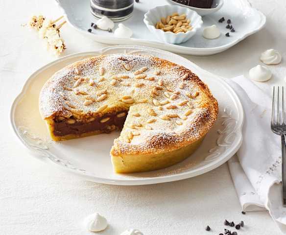 Torta della nonna al cioccolato