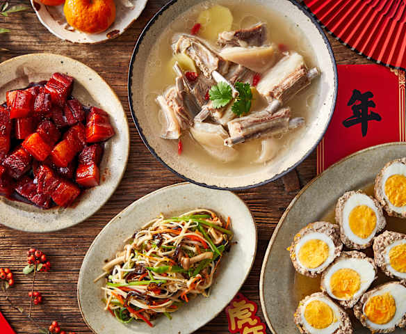 腐乳肉/羊肉汤/虎眼狮子头/凉拌七彩时蔬