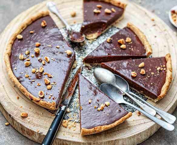 Tarte aux noisettes et chocolat