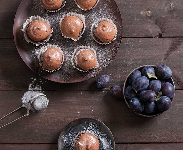 Muffiny bezglutenowe z musem śliwkowym Muffiny bezglutenowe z musem śliwkowym