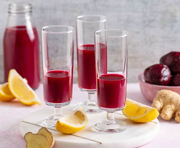 Różowe shoty z imbirem