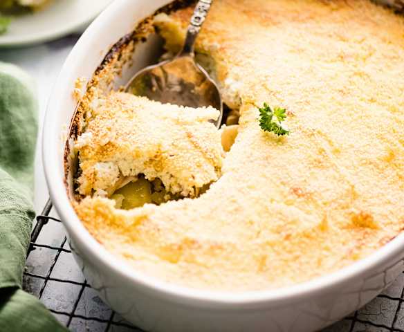 Tarta de papas y champiñones