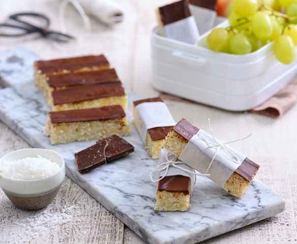 Fit batoniki kokosowo-czekoladowe z kaszy jaglanej