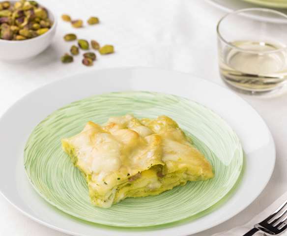 Lasagne al pesto di pistacchi