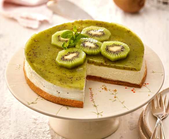 Vegane Kiwi-Torte ohne Backen