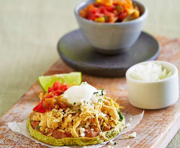 Cactus Cornbreads (Sopes) and Chicken
