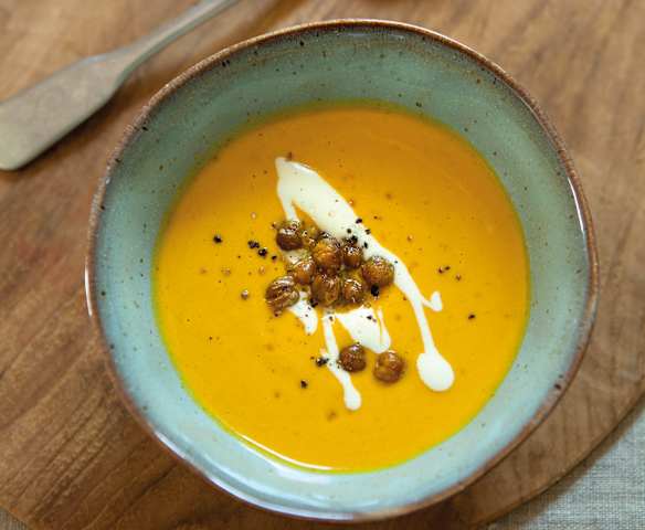 Crema de zanahoria y curry