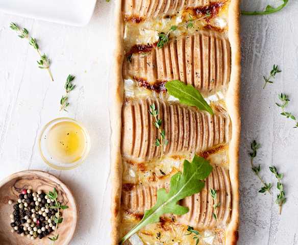 Tarte de pera e queijo Brie