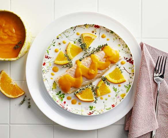 Nasello in salsa all'arancia