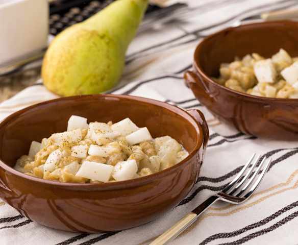 Spatzle integrali con pere e Gorgonzola