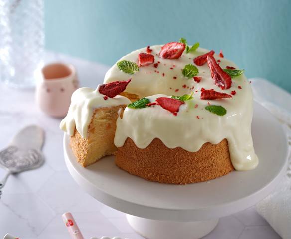 草莓奶蓋戚風蛋糕