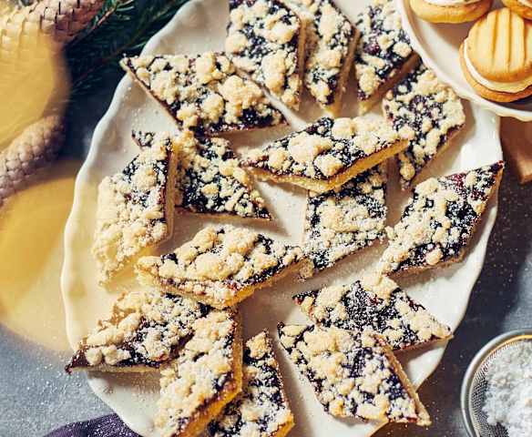 Marzipan-Pflaumenmus-Rauten