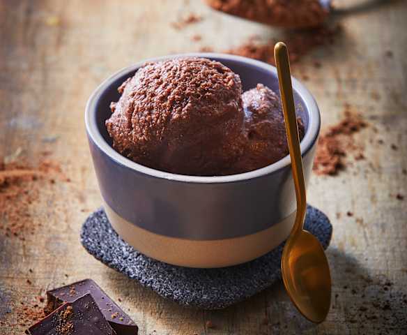 Sorbete de cacao sin azúcar